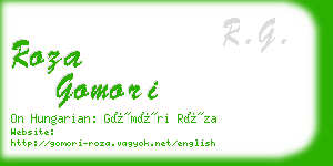 roza gomori business card